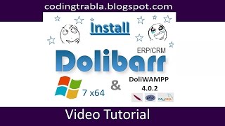 Install Dolibarr ERP CRM on Windows 7 localhost via DoliWAMPP 402 byAO [upl. by Ycram]