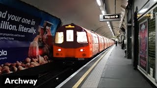 Archway  Northern line  London Underground  1995 Tube Stock [upl. by Ainegul577]