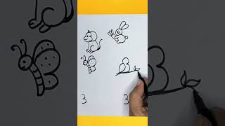 How To Draw 3 Number Drawing Idea easydrawing drawing numberdrawing art [upl. by Heigho403]