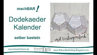 Dodekaeder Tischkalender selber basteln [upl. by Alisia]