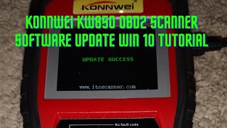 Software update OBD2 KONNWEI KW850 scanner or similar model using WIN 10 on a laptop or desktop PC [upl. by Gelhar]