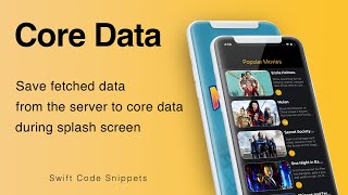 Core Data  How to save data from the server to Core Data during splash screen in swift [upl. by Toddie90]