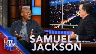 Colbert Unearths Samuel L Jacksons First TV Commercial From 1975 [upl. by Valsimot]