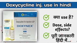 Doxycycline injection use in hindi dose side effect full details in hindi [upl. by Ariayek]