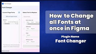 How to Change All Fonts at Once in Figma [upl. by Arbmik]