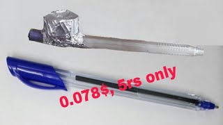 How to make a pen hookah using 5rs pen [upl. by Ynnaj]