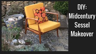 DIY Sessel Restaurieren Midcentury Sessel Makeover [upl. by Yadnil]