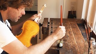 Exploring lost violin making practices 5 finishing [upl. by Atnohs191]