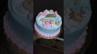 Beautiful cake design with 1m nozzle trending viralvideo ytshorts yoytubeshorts cake instagram [upl. by Buna932]