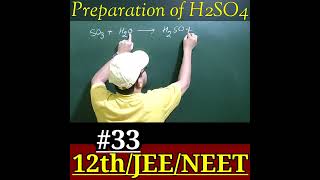 Sulphur trioxide reacts with water preparation of Sulphuric acid shorts shortschemistry 12JEENEET [upl. by Isnam686]