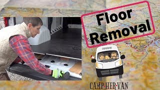 How to remove a wood floor from a RAM Promaster [upl. by Peggir]