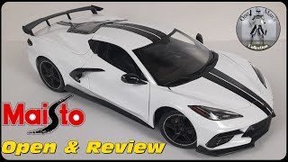 Maisto 118 2020 Chevrolet Corvette Stingray Coupe Open amp Review [upl. by Aehsrop]