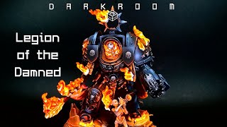 Painting FIRE Warhammer 40k Legion of the Damned Space Marine [upl. by Dnomse]