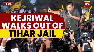 Arvind Kejriwal News Live Arvind Kejriwal Walks Out Of Tihar Jail  India Today Live News [upl. by Hofmann]