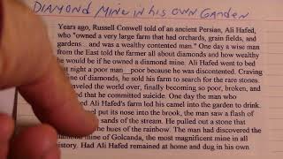 Russell Conwells Famous Book and Story of Acres of Diamonds Summary [upl. by Nepets655]