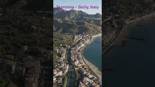 Beauty of Taormina Italy Through 4K Drone Footage shorts travel [upl. by Cirnek392]