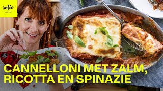 Cannelloni met zalm ricotta en spinazie ❤️  Sofie Dumont [upl. by Nnylyaj]