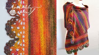 EASY Crochet Rectangle Shawl  The Jewelspun Wrap [upl. by Norrag]