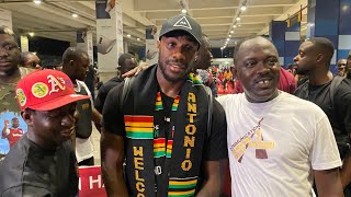 MOHAMMED KUDUS TEAMMATE amp JAMAICA STAR MICHAIL ANTONIO ARRIVES IN GHANA FOR HOLIDAYS [upl. by Enutrof]