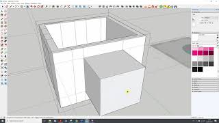 Hanni Handig met SketchUp  Project Ruimte  4 Je plattegrond 3D maken de muren [upl. by Riddle]