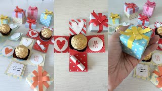 Mini Exploding Chocolate Gift Box For Valentines day Birthday Gift Idea DIY Handmade Gift [upl. by Bricker]