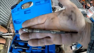 Glow plug snapped off in engine head fix how to remove a broken glow plug in your engine head [upl. by Ilke759]