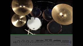 Learning Drums Lesson  16th Note Triplets [upl. by Rad]