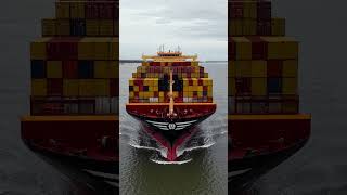 Cargo Container Ship Look Out djiair3s cargoship delawareriver dronevideo lookout drone [upl. by Tedmann]