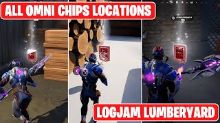 Collect Omni Chips at Logjam Lumberyard  Fortnite Omni Sword Quests [upl. by Kati]