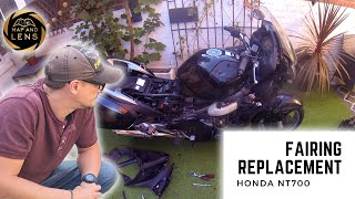 Honda NT700  Fairing Replacement [upl. by Meekah]