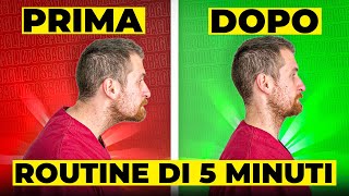 COLLO e TESTA in AVANTI  ROUTINE EFFICACE di 5 MINUTI [upl. by Hortensia]