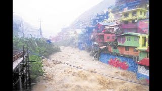 SUPER TYPHOON MANGKHUT OMPONG SLAMS the NORTHERN PHILIPPINES  Baguio City amp Bontoc [upl. by Asselim]