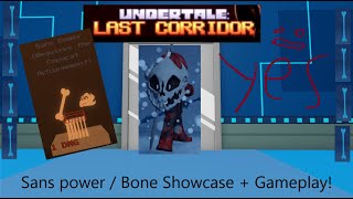 How to get Sans Power  Bone  Showcase and Gameplay Roblox Undertale Last Corridor [upl. by Terti]