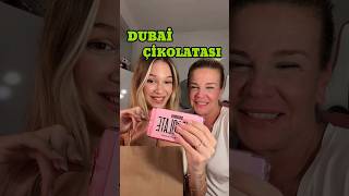 ANNEMLE DUBAİ ÇİKOLATASI DENİYORUZ 🍫 shorts dubaiçikolatası food dubaichocolate viralvideo [upl. by Sopher]