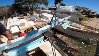 LASHING BEAM 1  James Wharram Catamaran Restoration Ep 6 [upl. by Etteiluj855]