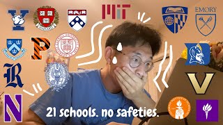 COLLEGE DECISION REACTIONS ivies MIT CalTech T20s and more [upl. by Indys]