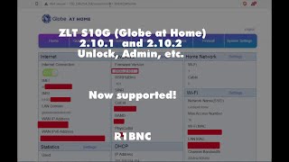 ZLT S10G 2101 Openline UnlockAdmin Now supported Globe at Home WiFi [upl. by Blynn]