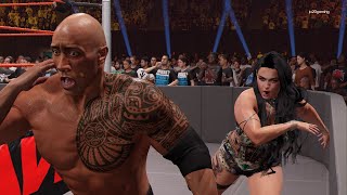 Live WWE 2K24  The Rock vs Indian Female Wrestler  WWE Smackdown Today Fight shorts [upl. by Alfonse]