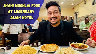 Mutton Biryani Chaap amp Korma at Legendary Aliah Hotel in Esplanade Kolkata [upl. by Skipp]