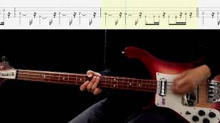 Bass TAB  Norwegian Wood  The Beatles [upl. by Nwahshar]