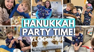 CELEBRATING HANUKKAH NIGHT 3 WITH 3 PARTIES [upl. by Jo Ann]