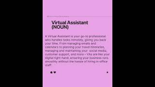 WHO IS A VIRTUAL ASSISTANT [upl. by Elokyn]