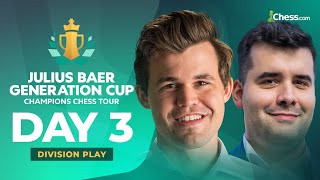 Magnus v Ian Levon v MVL Alireza v Fedoseev amp Arjun v Grischuk Julius Baer Generation Cup DIV I [upl. by Ruenhcs]