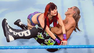 Iyo Sky amp Dakota Kai vs Shawn Michaels amp Triple H Damage CTRL vs DX intergender tag WWE 2k22 [upl. by Ihcehcu836]