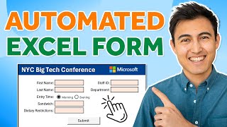 EASILY Make an Automated Data Entry Form in Excel [upl. by Ynove495]