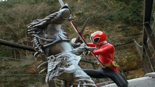 Power Rangers Super Samurai  The Great Duel  Red Ranger vs Deker [upl. by Aynwat]