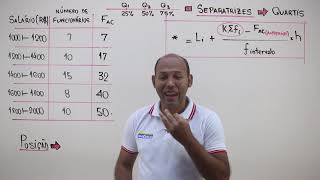 QUARTIL PARA DADOS AGRUPADOS COM INTERVALO 02 ✅ INTRODUÇÃO À ESTATÍSTICA [upl. by Wilton]