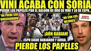 CRISTOBAL SORIA TERMINA A GRITOS Y HUNDIDO POR VINICIUS Y SU BALÓN DE ORO ¡Y ESPN SIGUE RABIANDO [upl. by Faria]