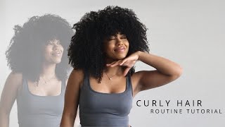 MY UPDATED EASY 3B3C4A WASH AND GO HOW TO GET RID OF SHRINKAGE  VOLUMINOUS DEFINED CURLS [upl. by Honna758]