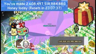 WORLD RECORD BOOST AND GUMMY STAR 26qd honeyday  bee swarm simulator white hive  Widd1es7 [upl. by Rambow]